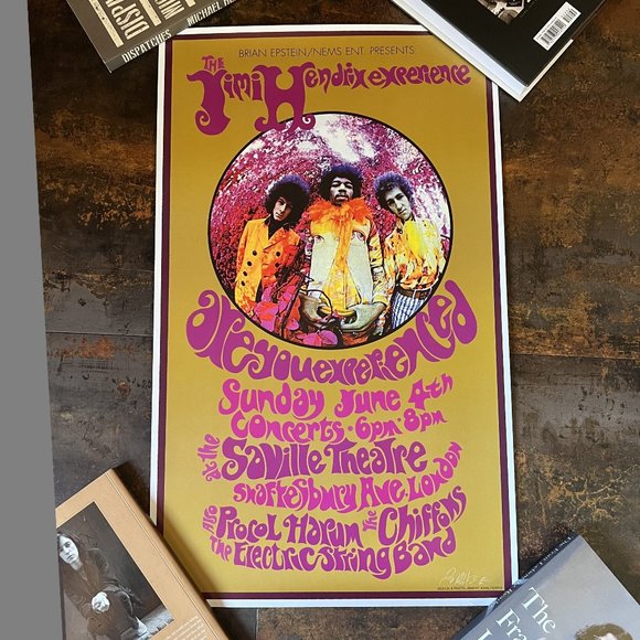 MINT/NM The Jimi Hendrix Experience Are You Experienced Signed by Masse, 14x24 - Picture 1 of 7